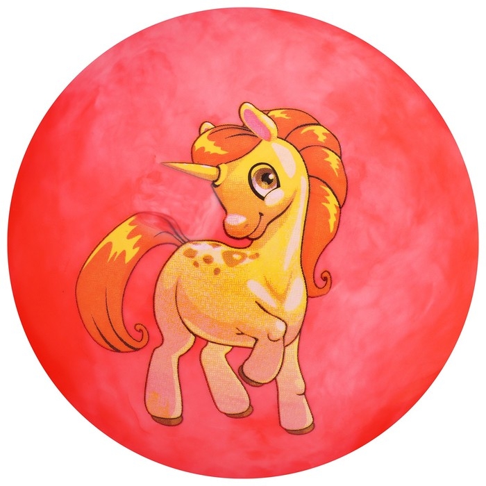 Мяч детский &laquo;Единороги&raquo;, d=22 см, 60 г, цвет МИКС