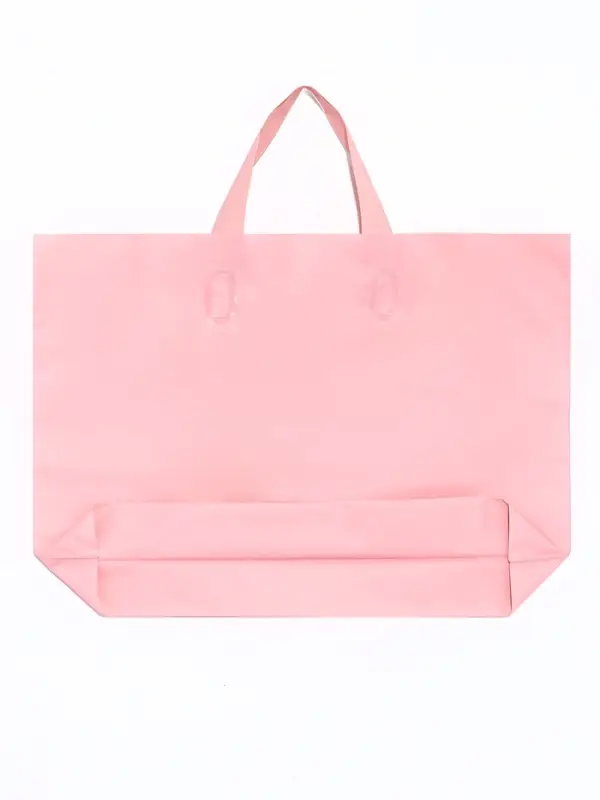 Пакет с петлевой ручкой розовый 35 х 25 х 8 см 80 мкм