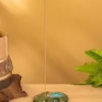 Подставка под благовония "Слон" керамика, цв. зелёный, 8х6,5х1 см