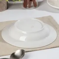 Тарелка глубокая &laquo;Оливки&raquo;, 225 мл, d=20 см, цвет белый, рисунок микс, фарфор