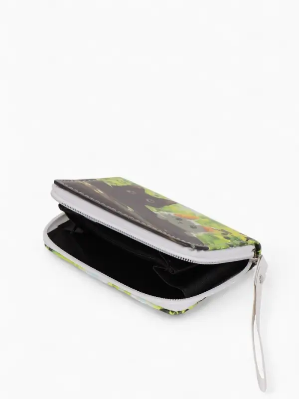 Кошелек дет 07-01-01 Июнь2533 кот, 12*1,5*9 см, 2 отд+отд/молн, д/карт, зеленый