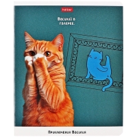 Тетрадь 48л кл на скобе "Приключения Василия", скругл углы, обл мел бум, 45 МИКС