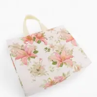 Сумка для покупок Цветы, 32*10*26. отд без молнии,  белый