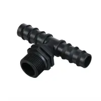 Соединитель Т-образный, наружная резьба 3/4", для шлангов 3/4" (19 мм), пластик
