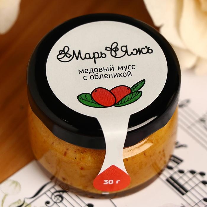 Медовый мусс &laquo;Марь&Яжъ&raquo;, с облепихой, 30 г
