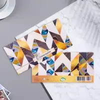 Конверт для денег "Спасибо!" узоры, 17х8 см