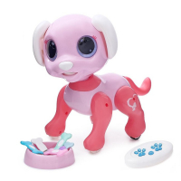 Робот собака &laquo;Питомец&raquo; WOOW TOYS, на пульте управления, интерактивный: звук, свет, танцующий, на аккумуляторе, розовый