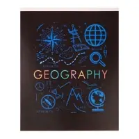 Тетрадь предметная 48 листов в клетку Calligrata, &laquo;СуперНеон. География&raquo;, обложка мелованный картон