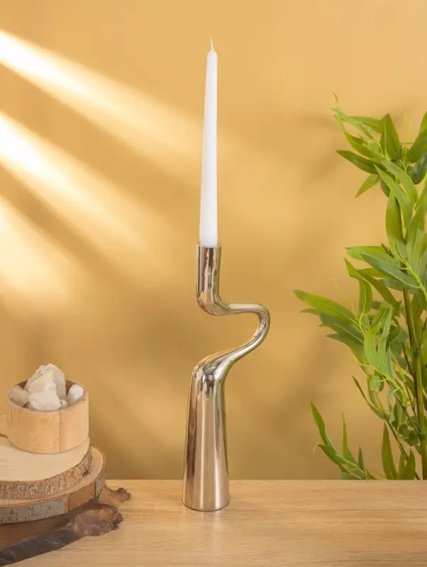 Подсвечники "Сплетение" (набор 2 шт) 11х6х34 см, алюминий