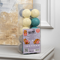 Гирлянда &laquo;Нить&raquo; 5 м с насадками &laquo;Клубки серо-зелёные&raquo;, IP20, прозрачная нить, 20 LED, свечение белое, 220 В