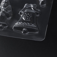 Форма для шоколада новогодняя &laquo;Новый год&raquo;, 16 ячеек, 15&times;8 см, цвет прозрачный