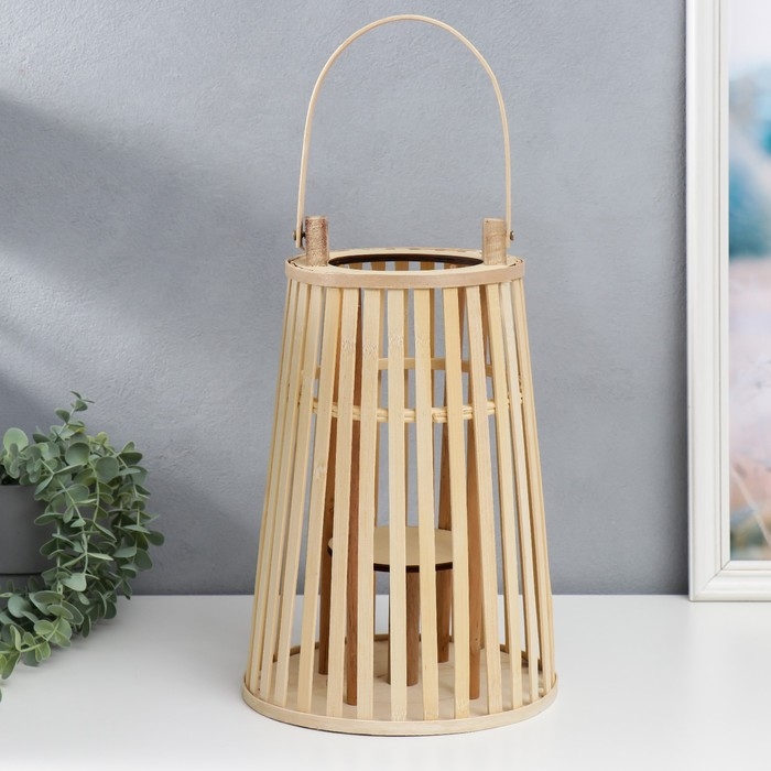 Подсвечник дерево на 1 свечу "Экология" 31х22х22 см