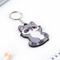 Брелок для ключей деревянный &laquo;Енот&raquo;, 4,4 х 6,4 см