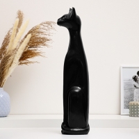 Фигура "Кошка Египетская №1" большая черная глянцевая 10х11х45см