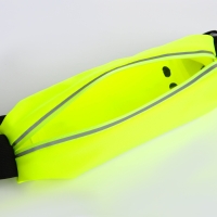 Сумка поясная на молнии, светоотражающие элементы, цвет жёлтый