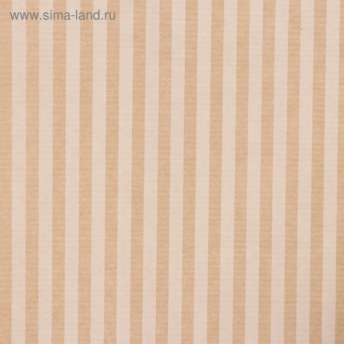 Бумага упаковочная крафт "Полосы белые", 0,7 х 10 м, 40 г/м&sup2;