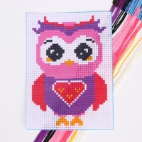 Вышивка крестиком для детей &laquo;Сова&raquo;, набор для творчества, 14 х 10 см