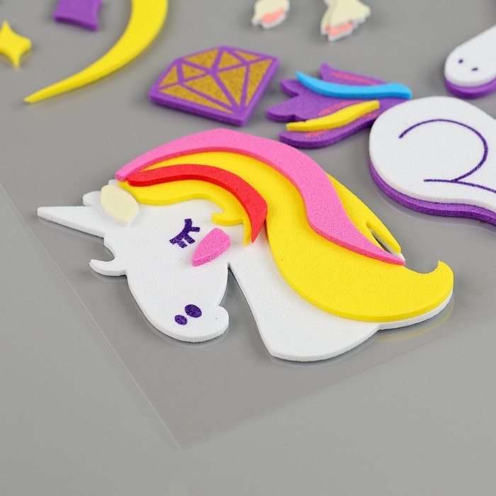 Набор наклеек из EVA "Единороги", 11 шт