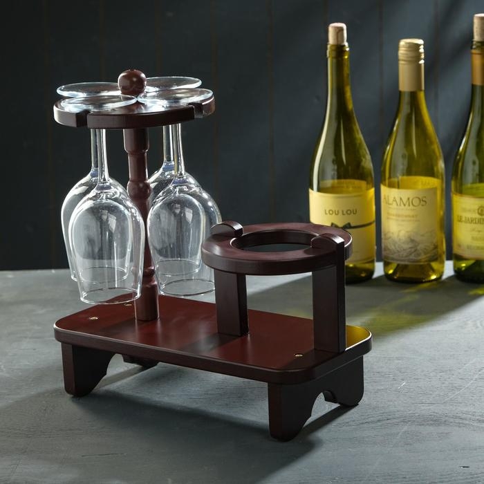Мини-бар на ножках, 4 фужера в комплекте