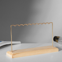 Подставка под серьги, 1 ярус, на 5 пар серёг, 21,7&times;5&times;12, цвет золото