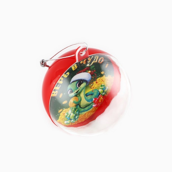 Новогодний шар ёлочный &laquo;Верь в чудо&raquo;, на Новый год, d = 6 см