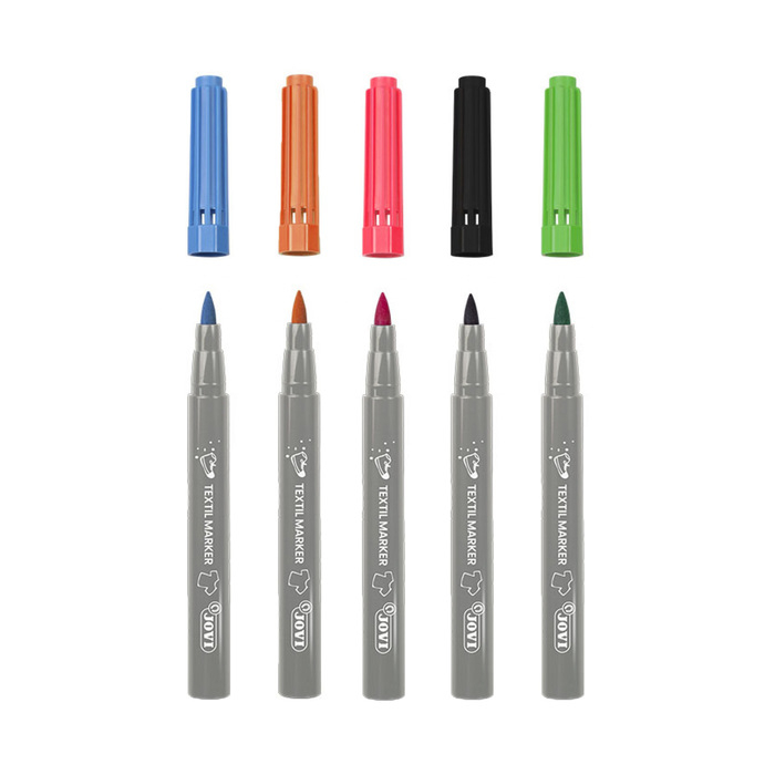 Фломастеры для ткани 12 цветов, JOVI, европодвес