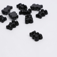 Бусина &laquo;Мишка мармеладный&raquo; 1,8&times;1,2&times;0,8 см, (набор 10 шт.), цвет чёрный