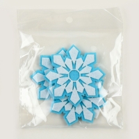 Новый год! Набор фетровых деталей для декора &laquo;Снежинки&raquo; набор 3 шт., размер 1 шт. &mdash; 7,5 см, двусторонний скотч