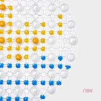 Коврик противоскользящий в ванну на присосках Доляна &laquo;Влюблённые уточки&raquo;, 35&times;65 см