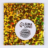 Наполнитель для шара &laquo;Конфетти шестиугольник&raquo;, 3 мм, 10 г, цвет золотой