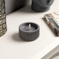 Светодиодная свеча &laquo;Интерьерная серая&raquo; 9.5 x 5 см, ААx2 (не в компл.), свечение тёплое белое