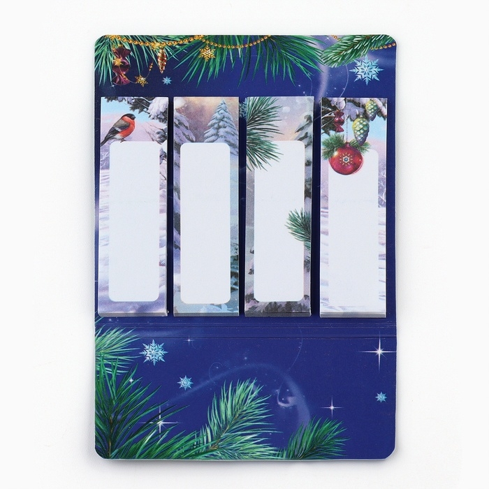 Новый год. Стикеры закладки с липким слоем &laquo;Красивых и ярких мгновений&raquo;, 4 шт, 20 л