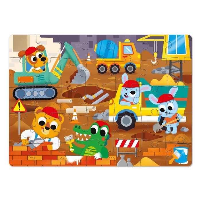 Пазлы в пластиковой упаковке &laquo;Большая стройка&raquo;, 35 элементов