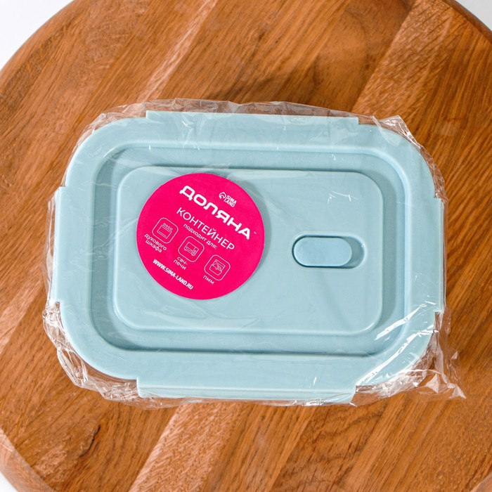 Контейнер для еды из жаропрочного стекла с крышкой Cook and Freeze, 380 мл, 15&times;11&times;5,5 см, цвет МИКС