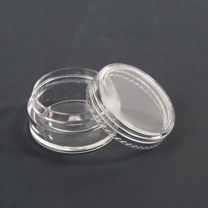 Набор баночек для декора, 12 шт, в органайзере, 4 мл, 12 &times; 10 &times; 3 см, цвет прозрачный