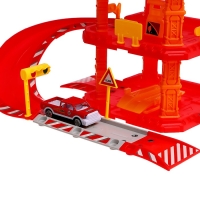 Парковка &laquo;Пожарная станция&raquo;, с металлическими машинкой и вертолётом