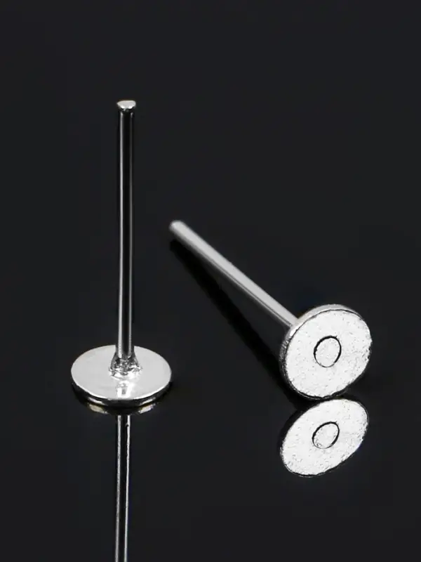 Швензы &laquo;Гвоздики&raquo; для изготовления пусет, 4 мм (набор 5пар), цвет серебро