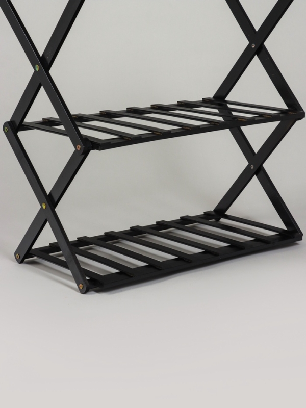 Подставка для цветов Greengo, 6 полок, 50 &times; 25 &times; 110 см, напольная, бамбук, чёрная