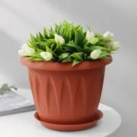 Горшок с поддоном &laquo;Алиция&raquo;, 2,6 л, цвет терракотовый