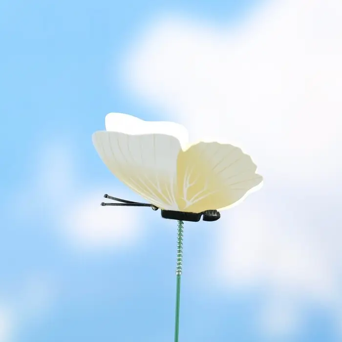 Штекер "Бабочка Элен" 7см, длина 30см, белая