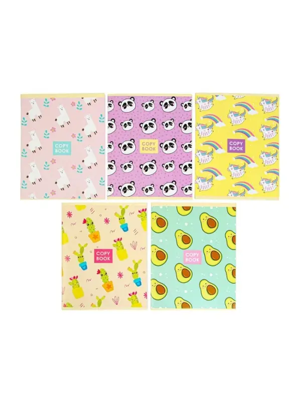 Тетрадь 48 листов в клетку Calligrata &laquo;Паттерн&raquo;, серые листы, МИКС