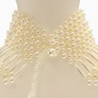 Колье-чокер жемчуг "Богема", цвет белый d=8/10/12