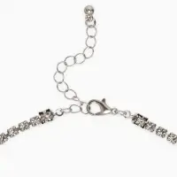 Цепочка на бедро бодичейн со стразами, цвет белый в серебре