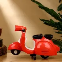 Сувенир "Мопед" дерево 20х13х14 см, цв. красный