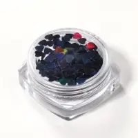 Пайетки для декора &laquo;Сердца&raquo;, чёрный, голографические