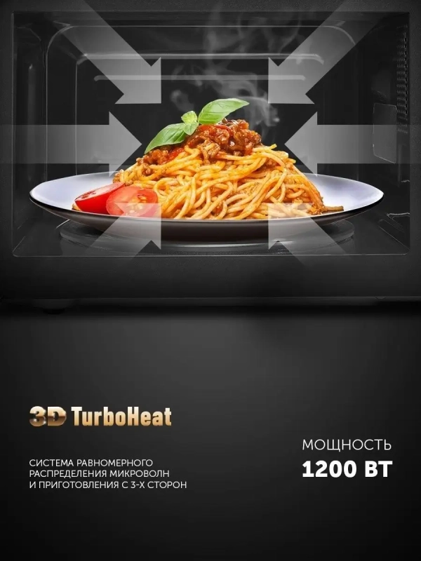 Печь микроволновая PMO 2002DG RUS, с грилем, 20 л