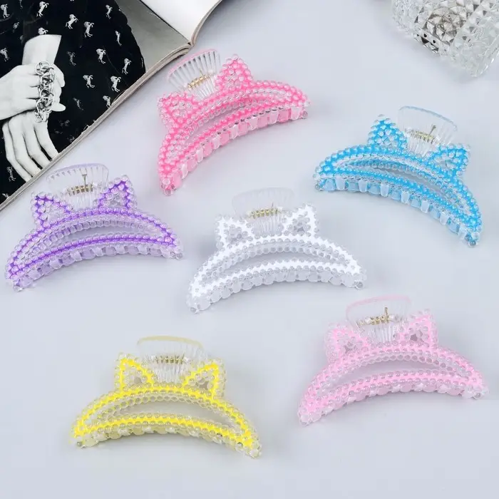 Крабик для волос &laquo;Хелен колор&raquo;, дуга ушки, 10 см, МИКС