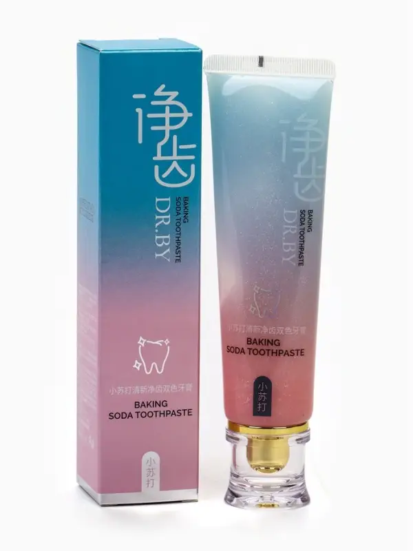 Освежающая и очищающая двухцветная зубная паста с пищевой содой, 100 г