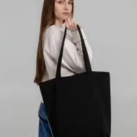 Сумка для покупок на молнии Shopaholic Zip, черная