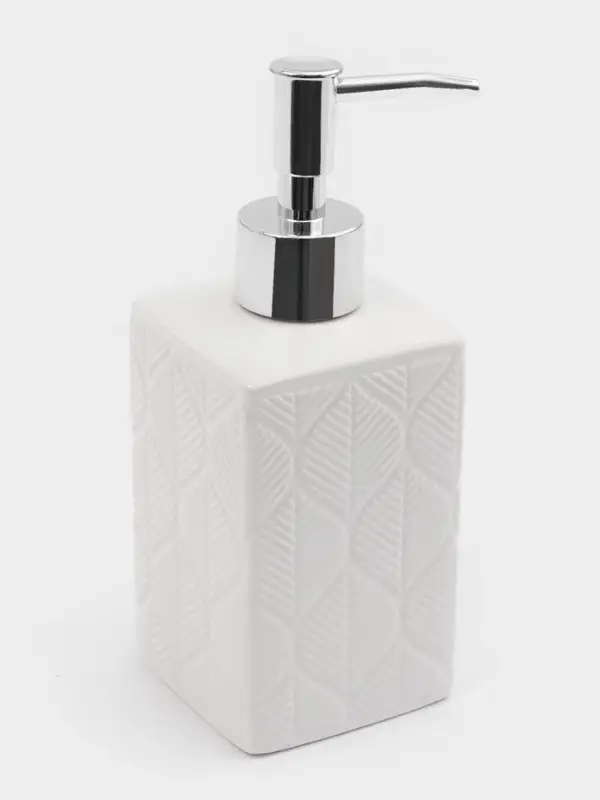 Набор для ванной "Лепесток", 3 предмета (дозатор для мыла, стакан, мыльница), цвет белый